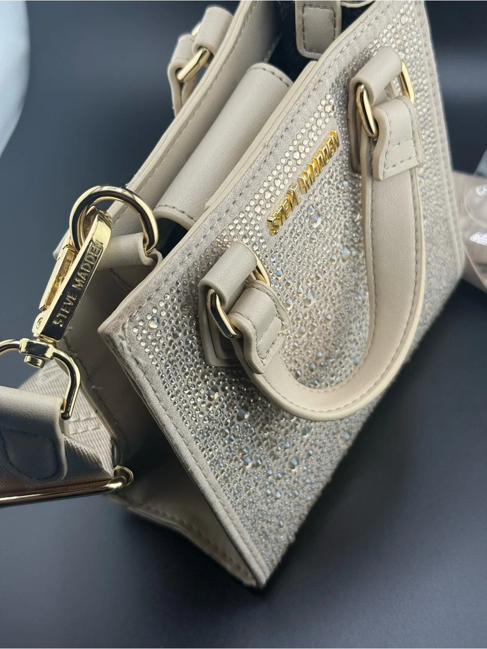 Steve Madden Rhinestone Mini Tote Crossbody Bag